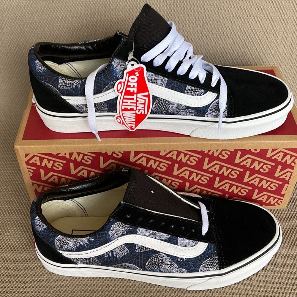 Vans Old Skool Wireframe Skulls Black / True White WMNS - Picture 2 of 16